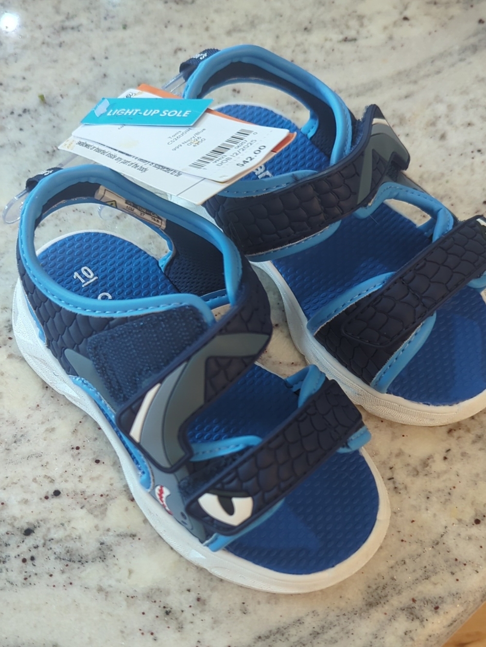 Carter's Blue Shark Light-Up Toddlers' Sandals